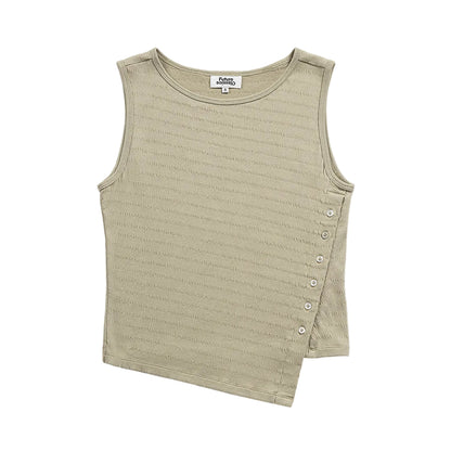 Asymmetric Hem Tank Jacquard