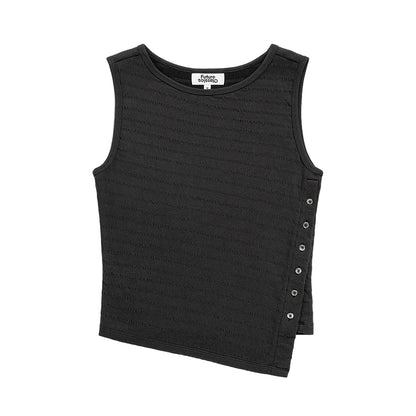 Asymmetric Hem Tank Jacquard