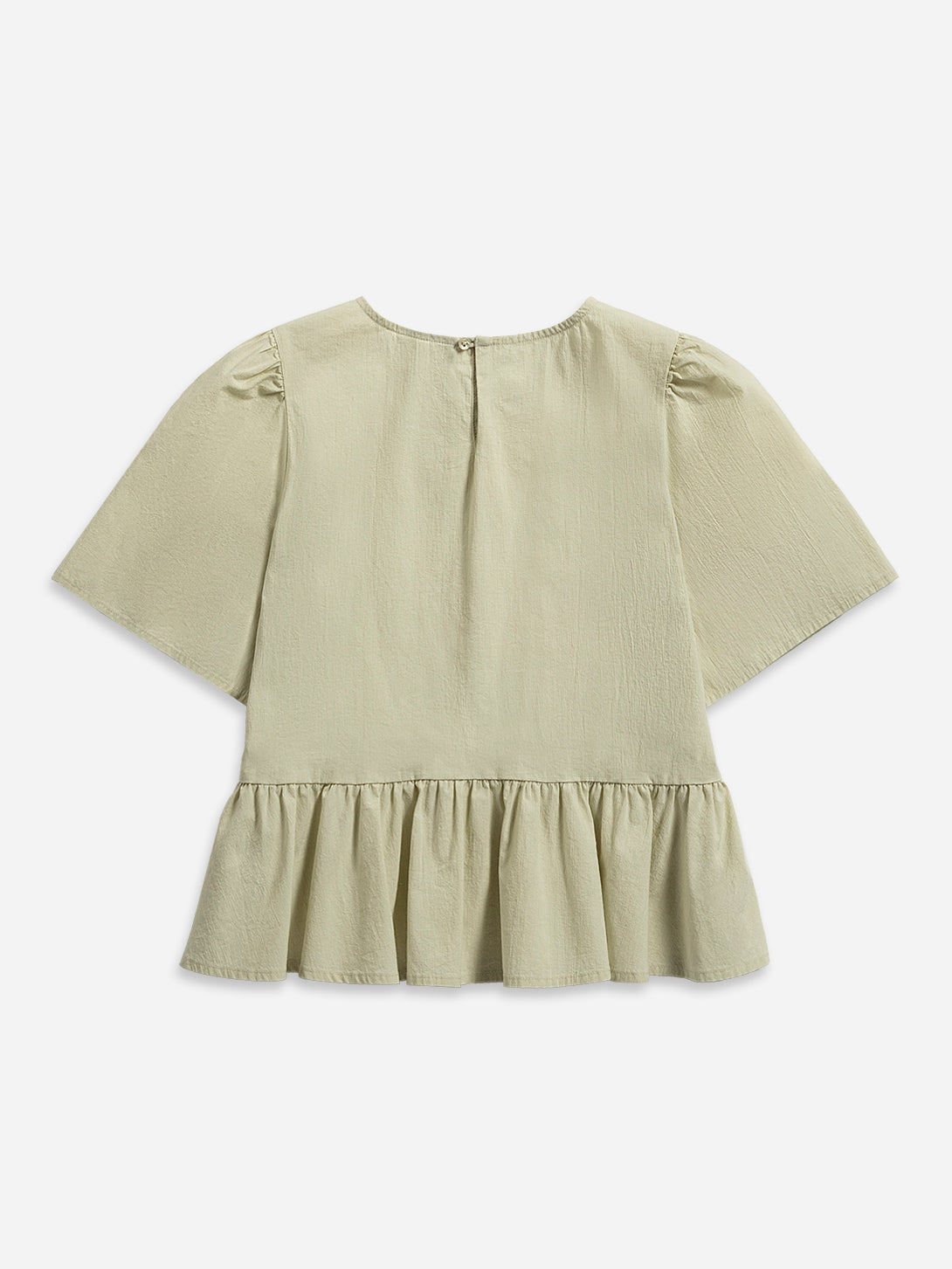 Puff Sleeves Gathered Blouse