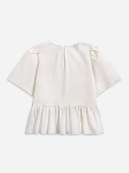 Puff Sleeves Gathered Blouse