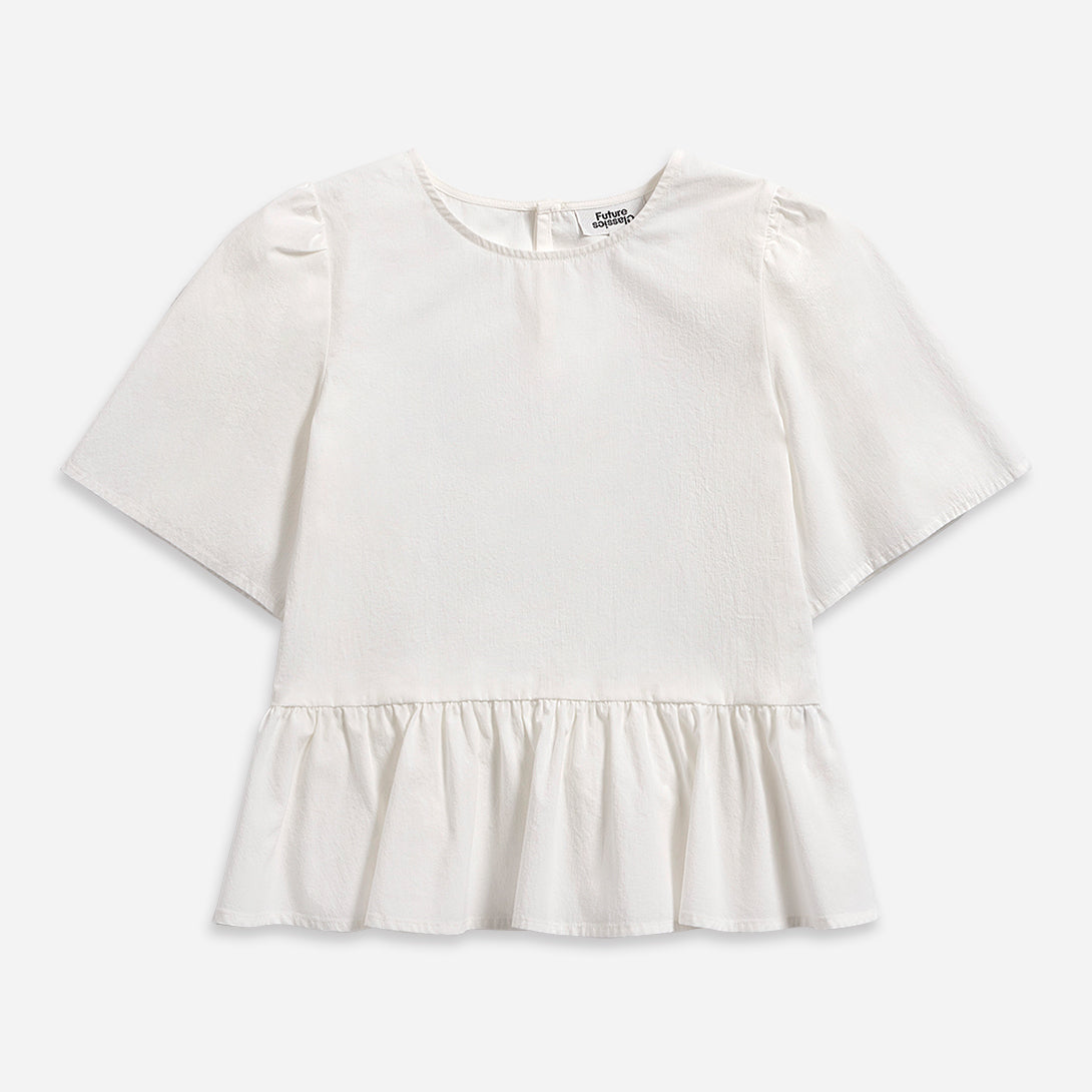 Puff Sleeves Gathered Blouse