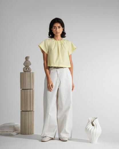 Gathered Neck SS Top