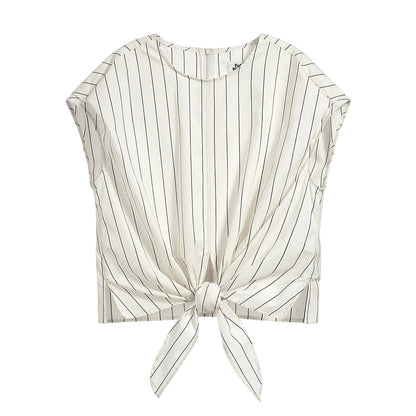Striped Tie Waist Top