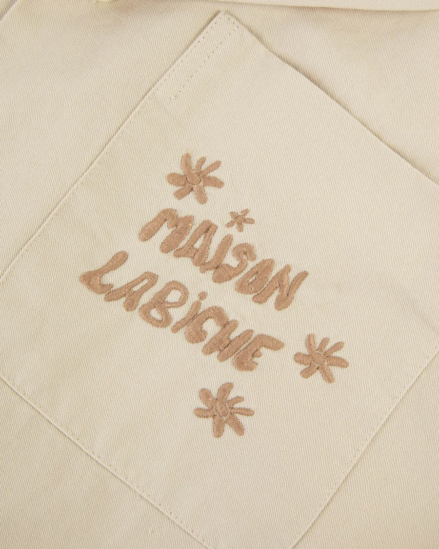 Flower Germain Linen And Cotton Shirt Sandstone