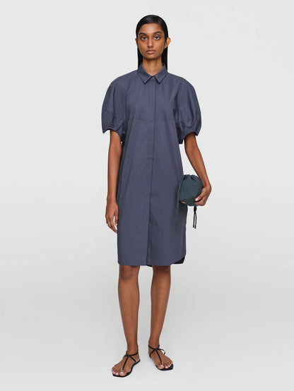 Organic Cotton Poplin "Marny" Dress Slate