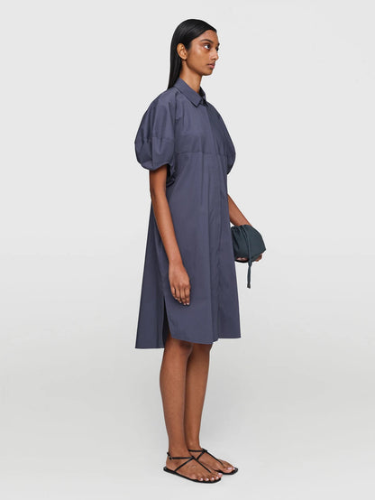 Organic Cotton Poplin "Marny" Dress Slate