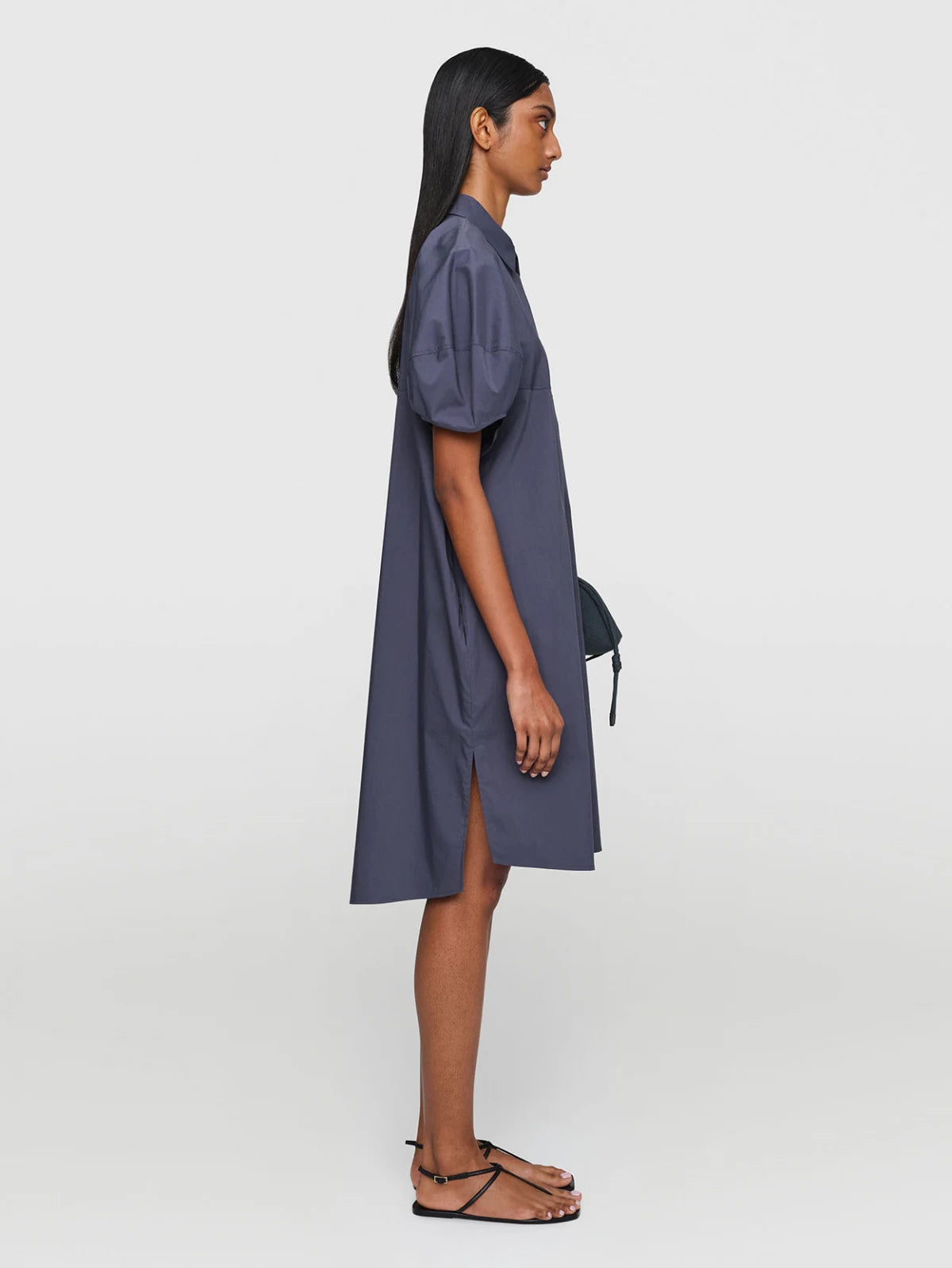 Organic Cotton Poplin "Marny" Dress Slate