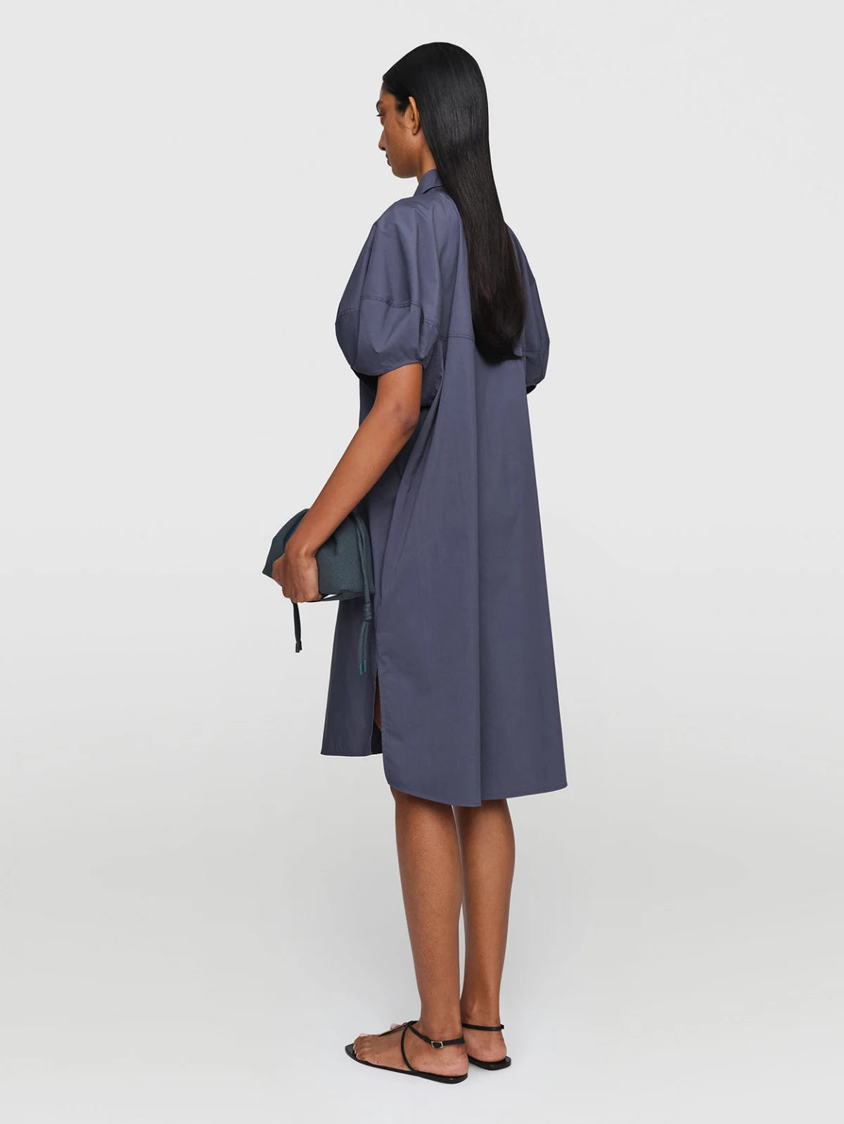 Organic Cotton Poplin "Marny" Dress Slate