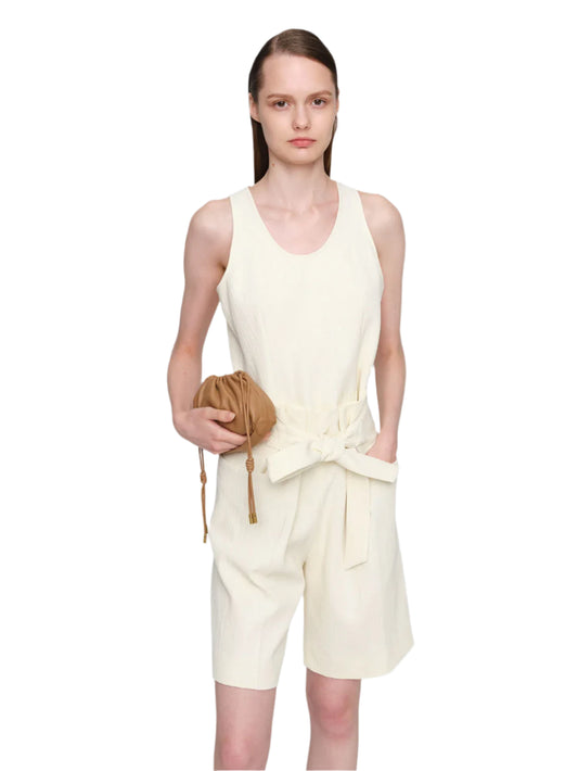 Cream Seersucker Top