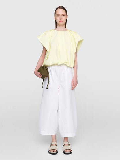 FELLINI Organic Cotton Poplin Top Lemon