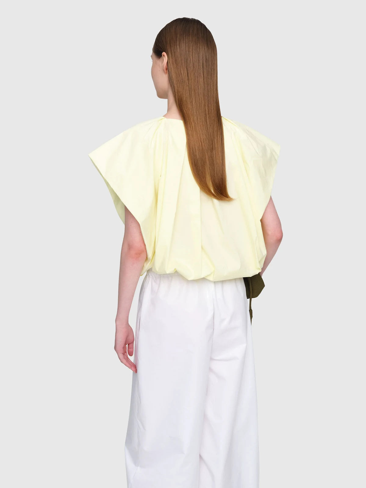 FELLINI Organic Cotton Poplin Top Lemon