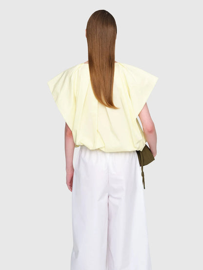 FELLINI Organic Cotton Poplin Top Lemon