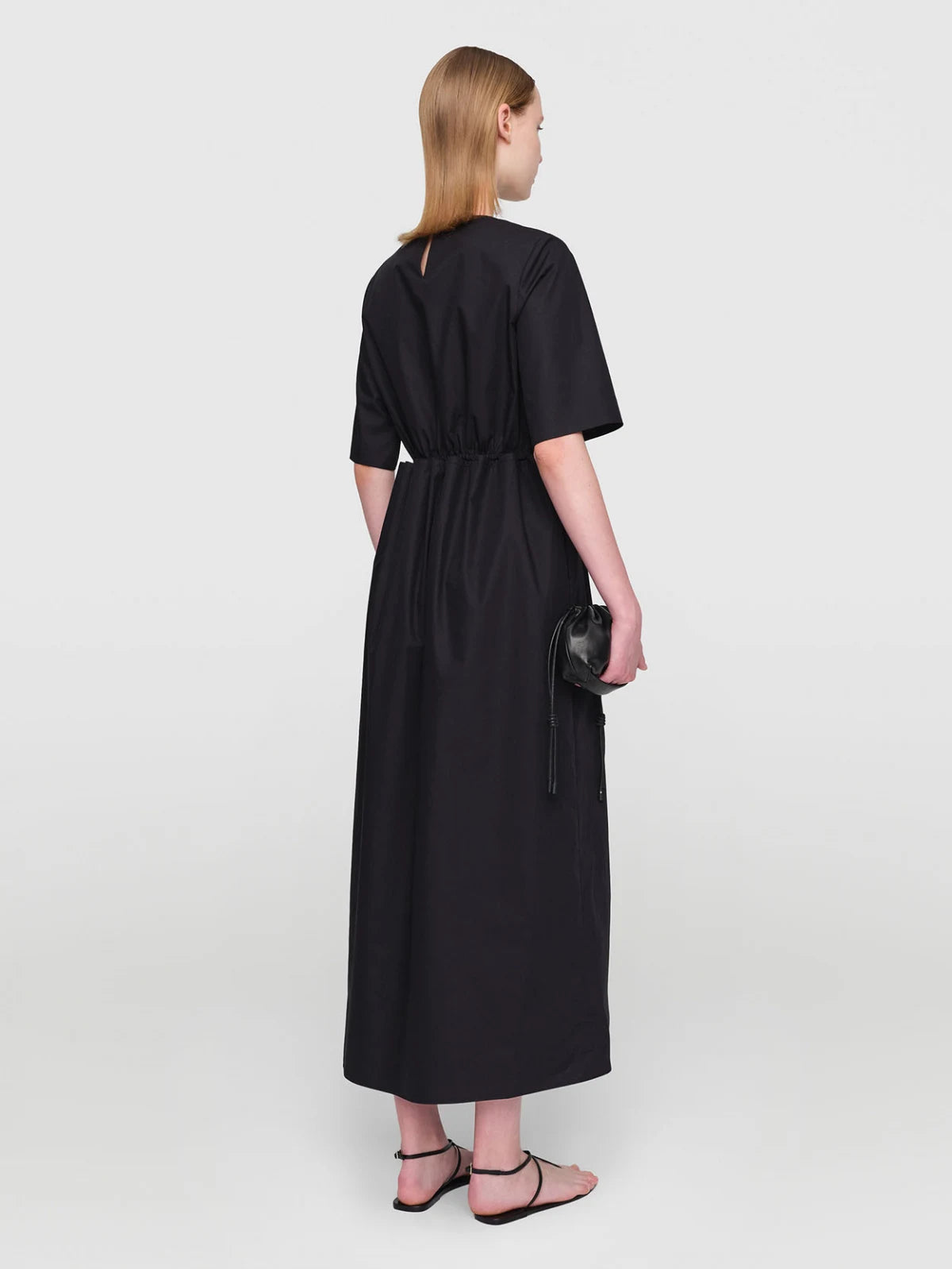 OHARA Paper Poplin Dress Black