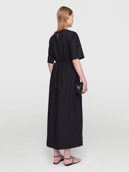 OHARA Paper Poplin Dress Black