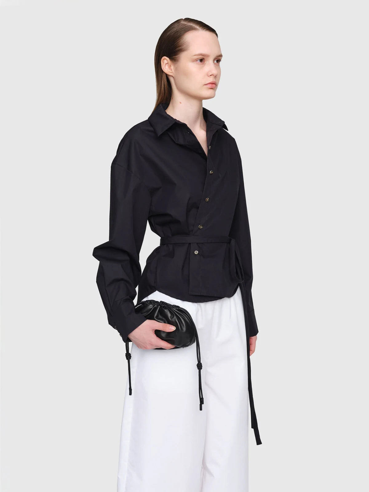 GIZA Paper Poplin Shirt Black