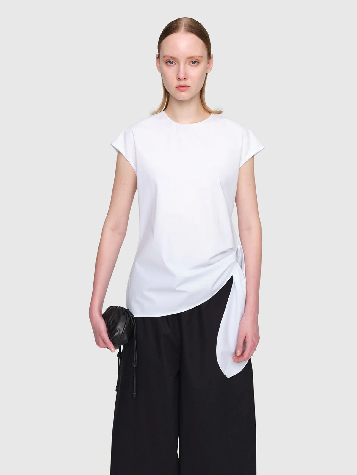 SILAS Paper Poplin Top White