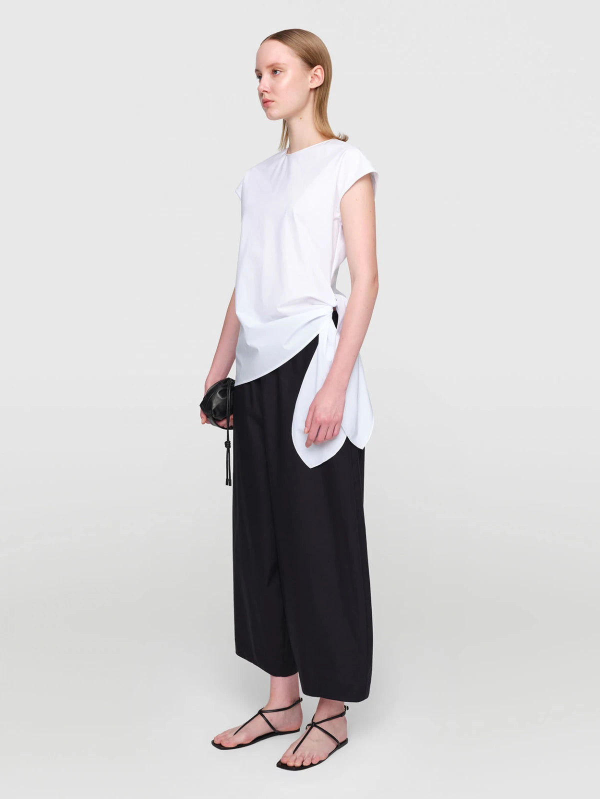 SILAS Paper Poplin Top White