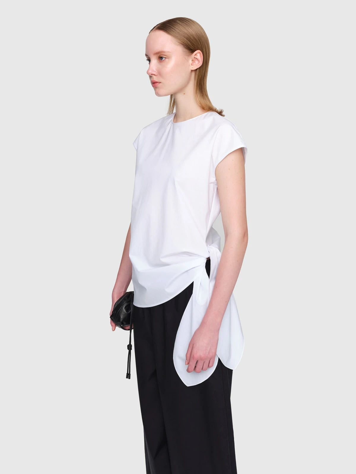 SILAS Paper Poplin Top White