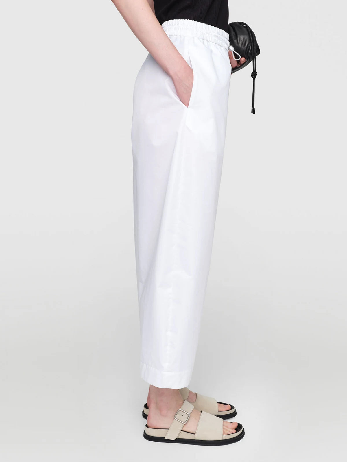 MASERU Paper Poplin Pants White