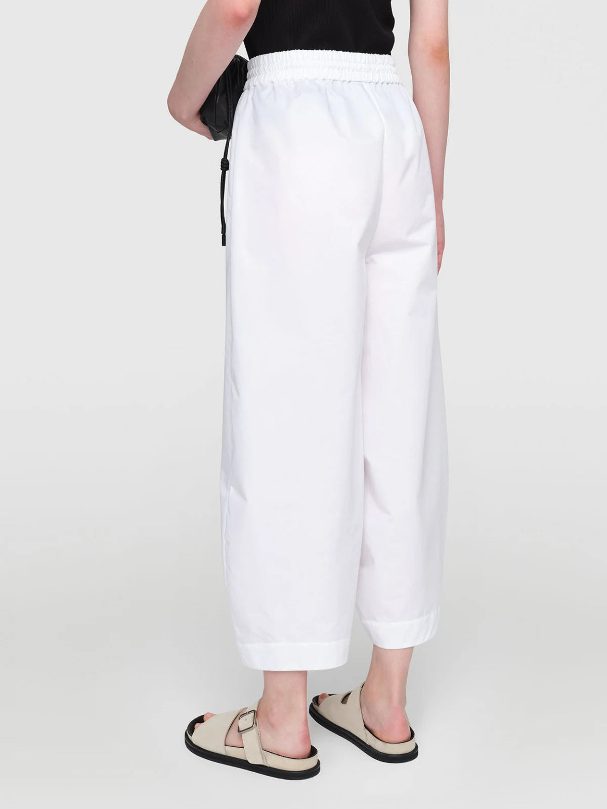 MASERU Paper Poplin Pants White