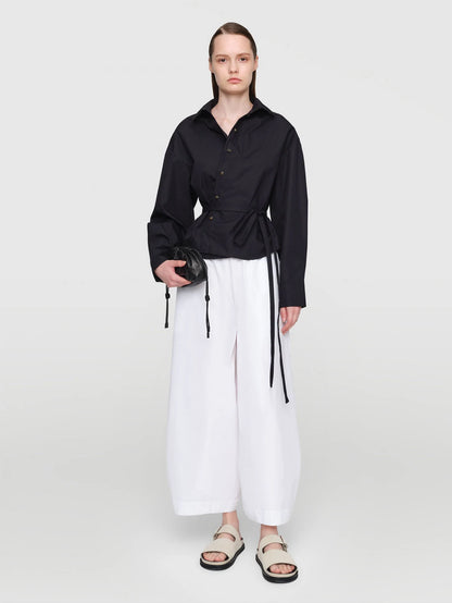 GIZA Paper Poplin Shirt Black