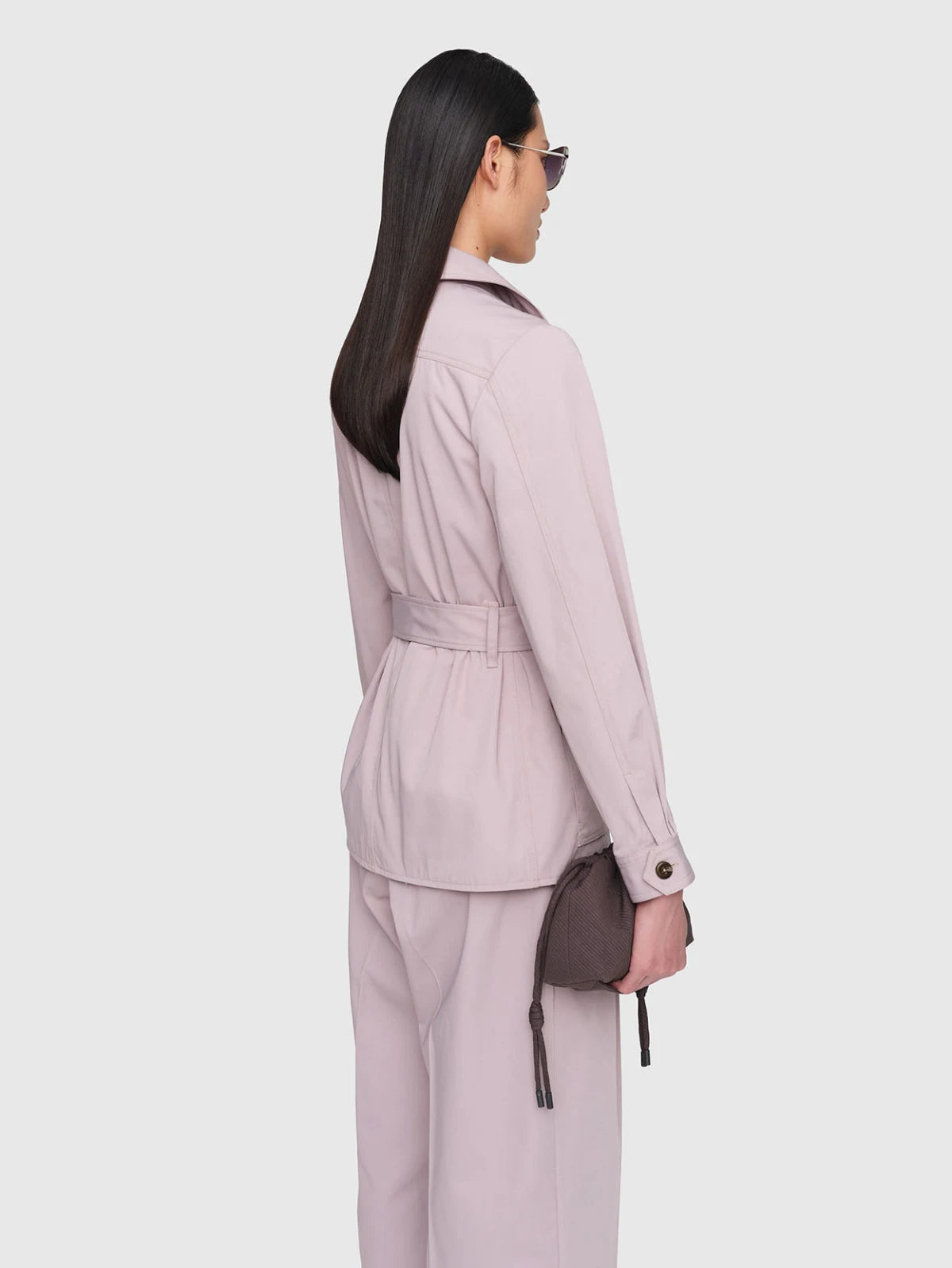 SAHARIENNE Cotton Twill Jacket Lilac