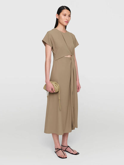 Tri Acetate "Judith" Dress Sepia