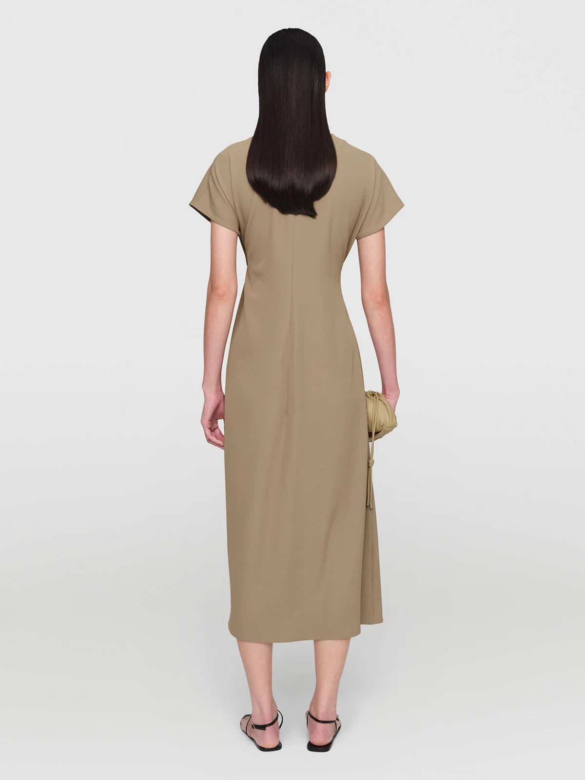 Tri Acetate "Judith" Dress Sepia