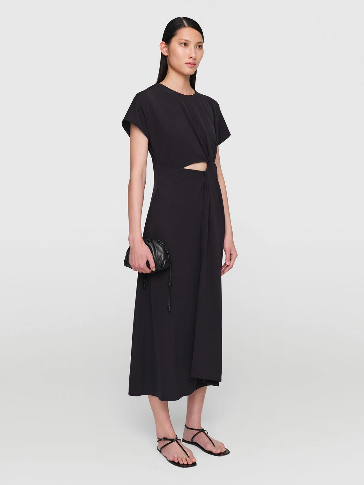 Tri Acetate "Judith" Dress Black