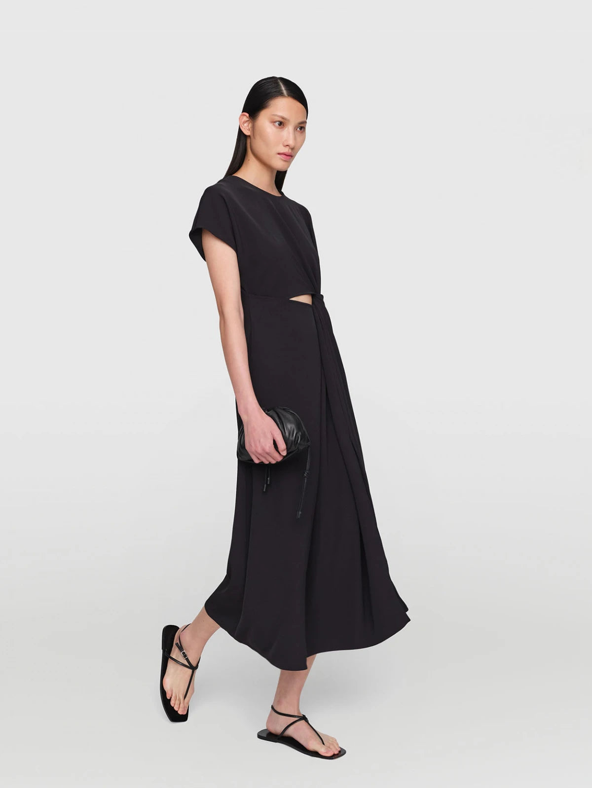 Tri Acetate "Judith" Dress Black