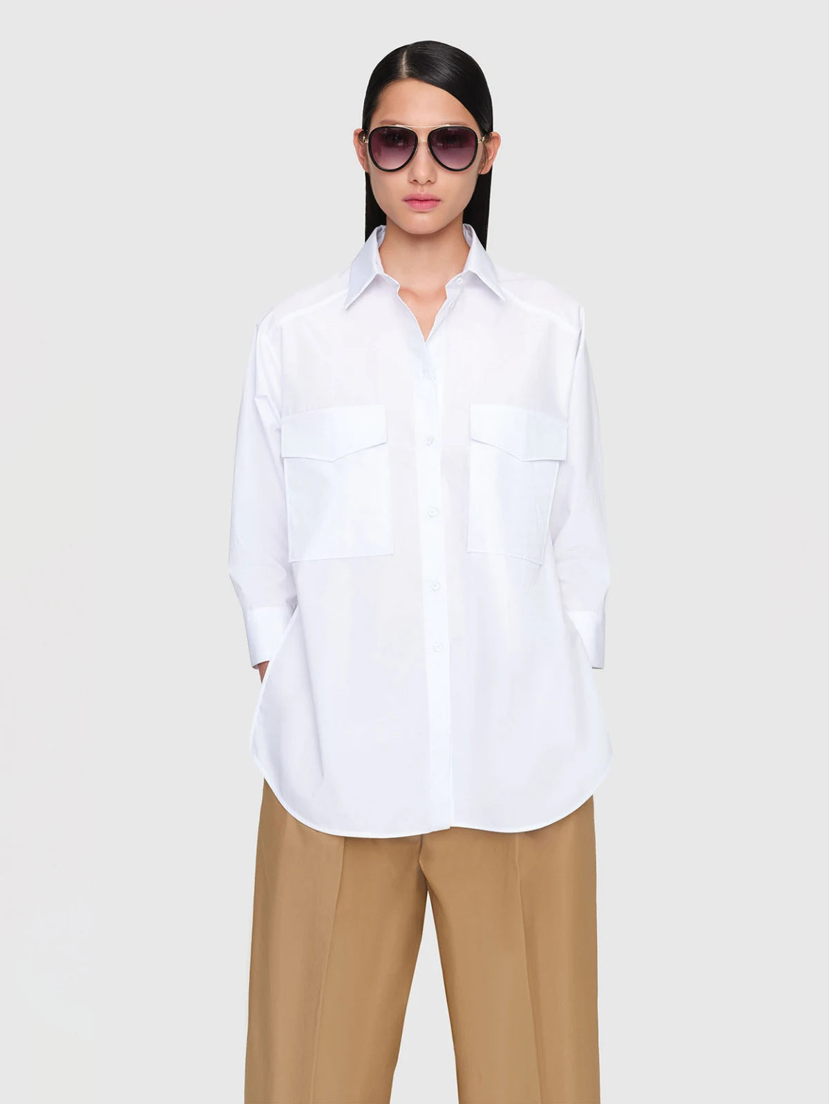 Paper Poplin "Jules" Shirt White