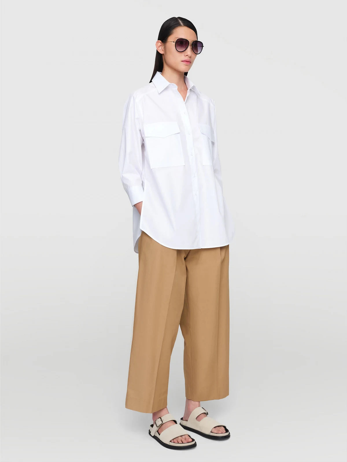 Paper Poplin "Jules" Shirt White