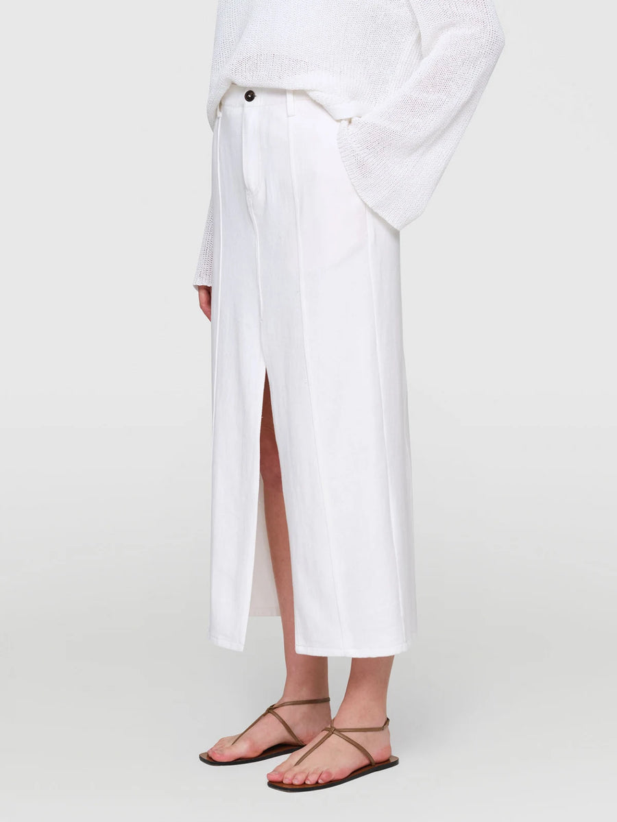 MERCER Japanese Denim Skirt White
