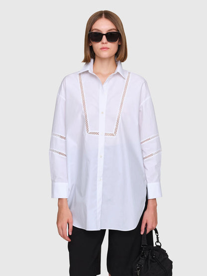 Paper Poplin "Lane" Shirt White