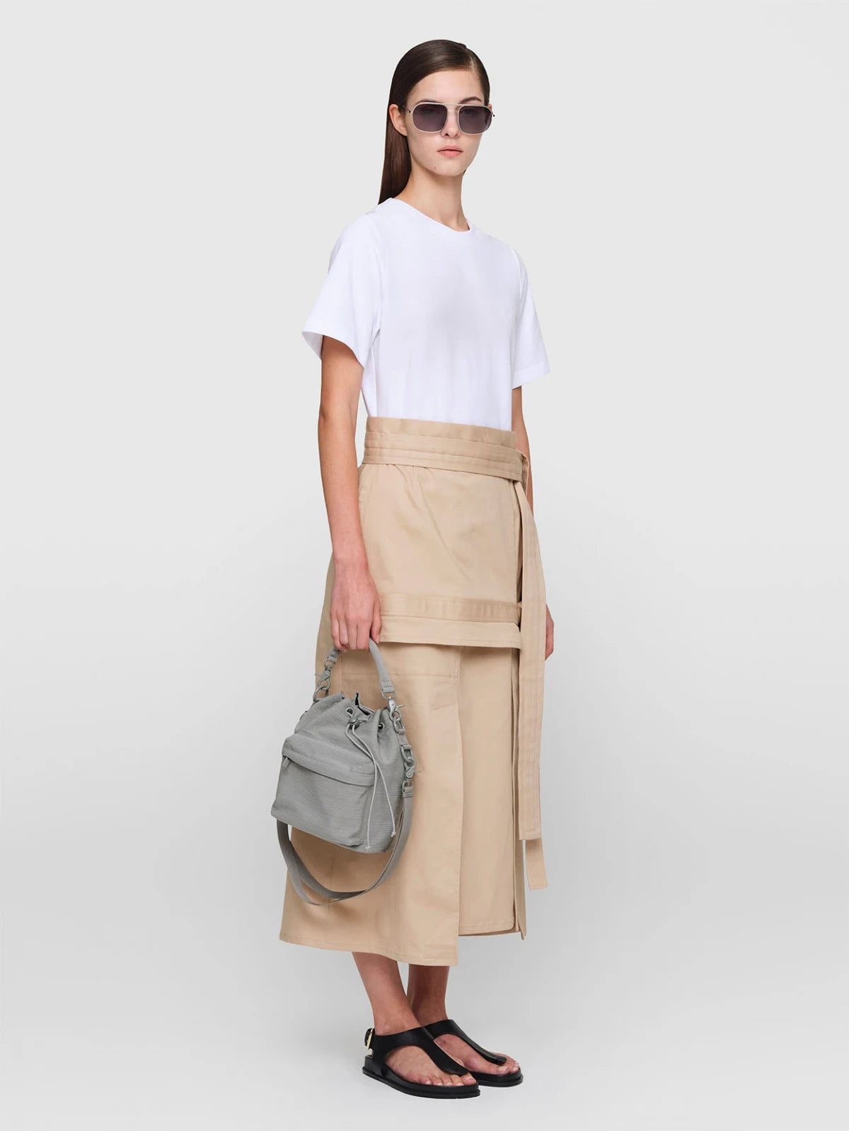 ANIELA Cotton Twill Dress Sand