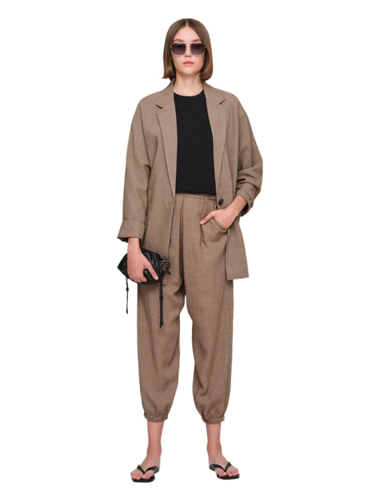 Sand Marl HEIDI Summer Suiting Pants