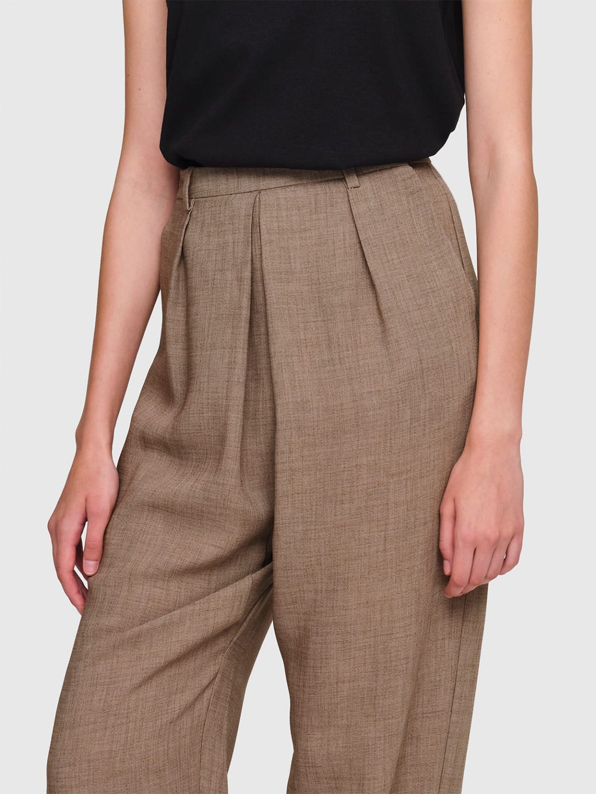 HEIDI Summer Suiting Pants Sand Marl