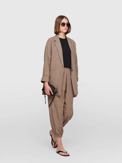 HEIDI Summer Suiting Pants Sand Marl