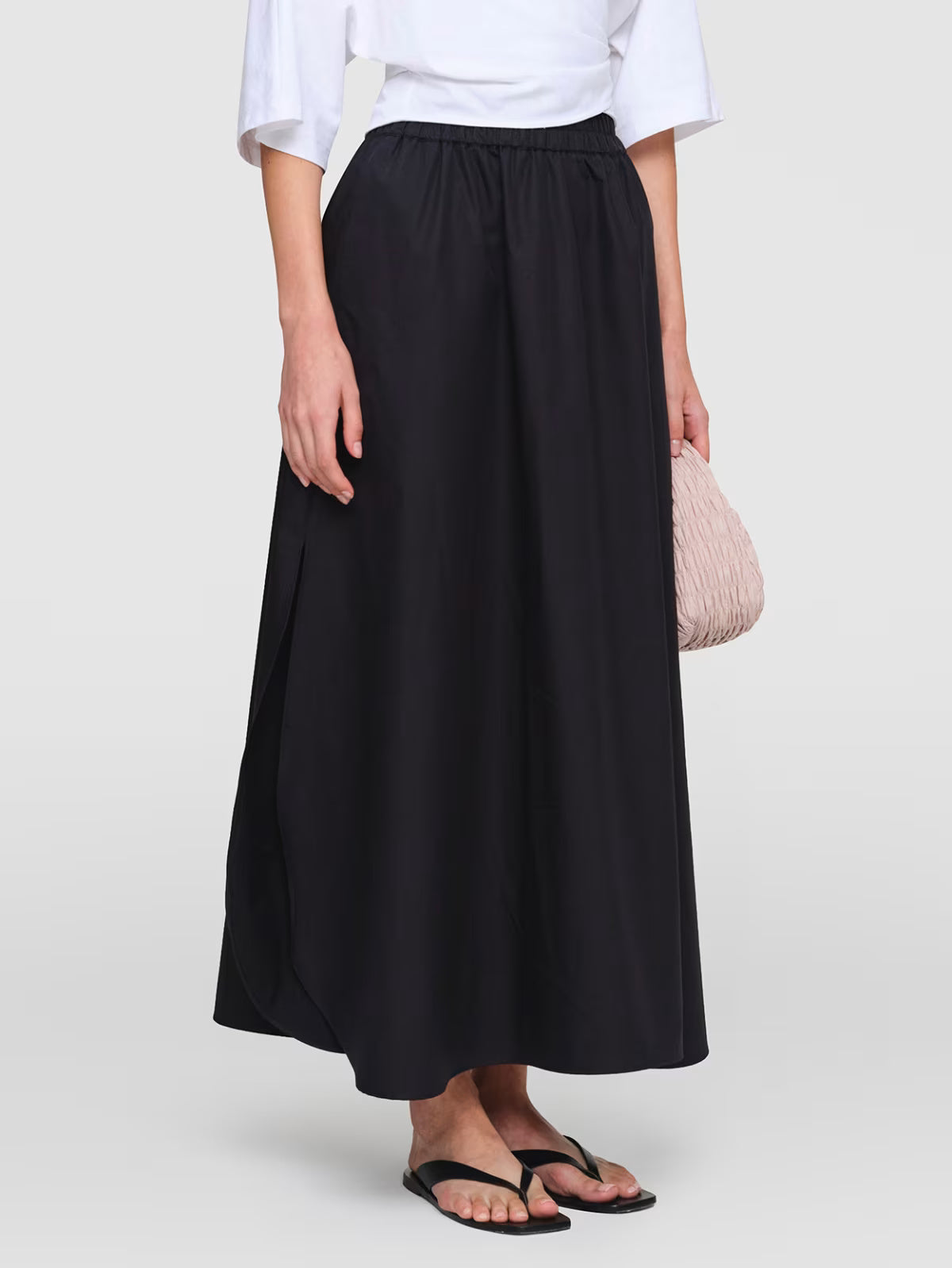 Paper Poplin "Arcay" Skirt Black