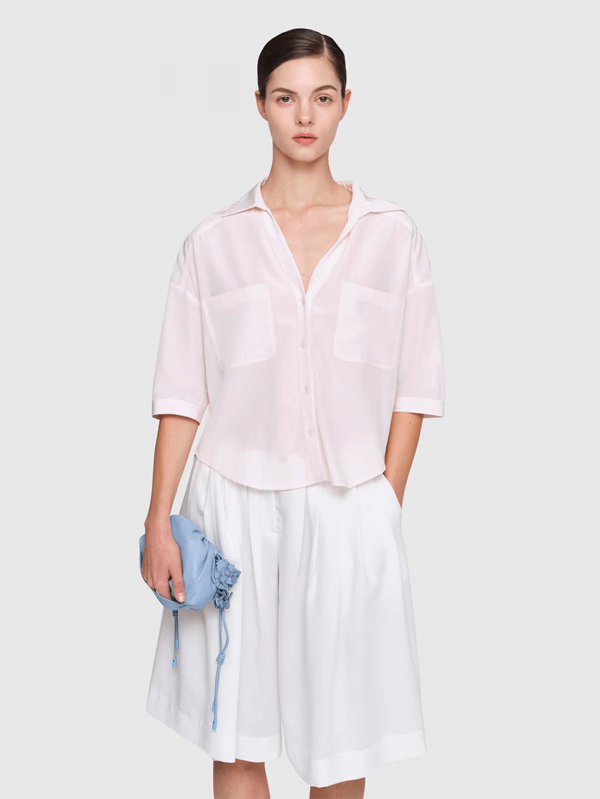 Cotton Rayon "Raschelle" Shirt Blush