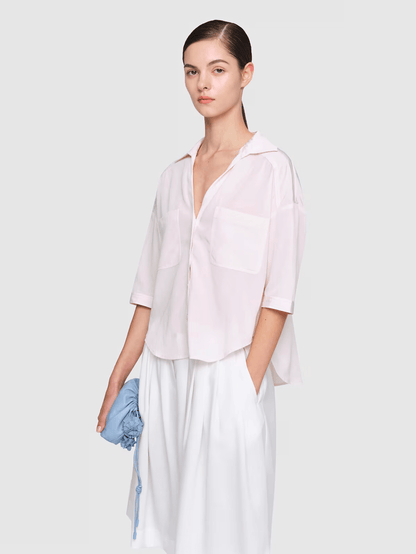 Cotton Rayon "Raschelle" Shirt Blush