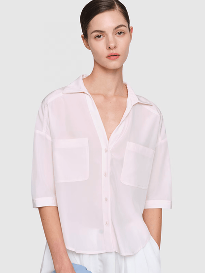 Cotton Rayon "Raschelle" Shirt Blush