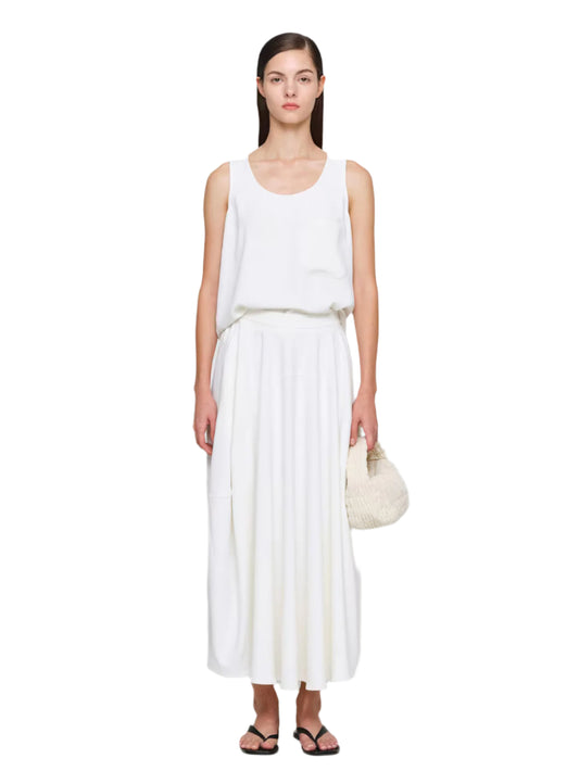 White Ima Tri Acetate Skirt