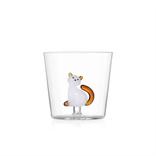 Tabby Cat Tumbler Cat w/Amber