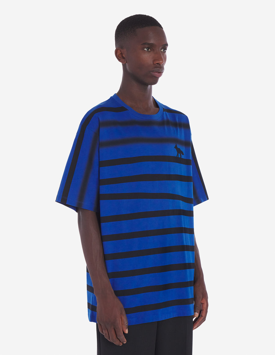 Kajsa Profile Fox Breton Easy Tee-Shirt Cobalt Blue Stripes (men)