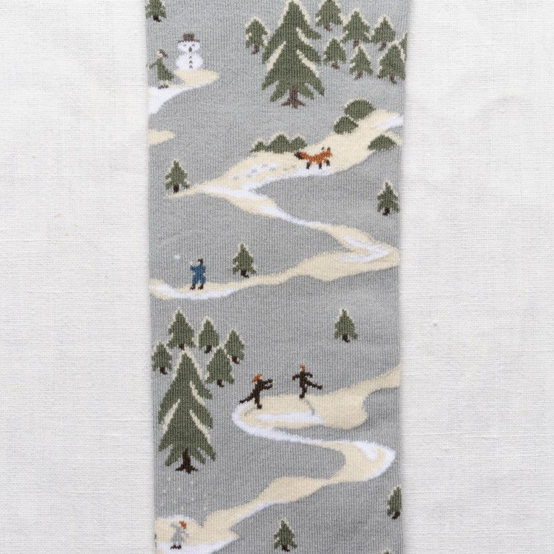 Paysage Landscape Rain Knee High Socks