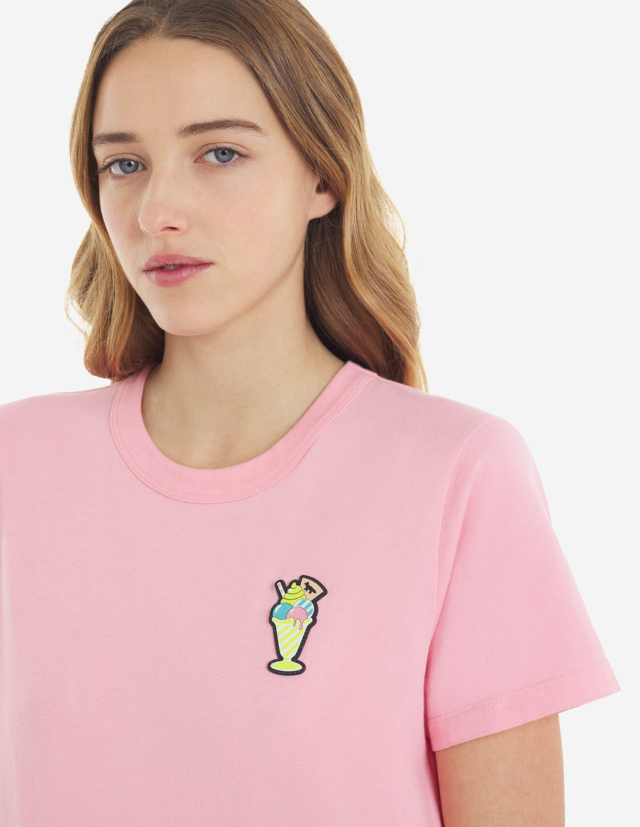 Ice Cream Patch Regular Tee-Shirt Strawberry (women)