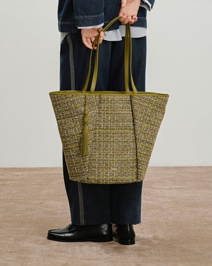 Large Lamp Shade Tweed Tote