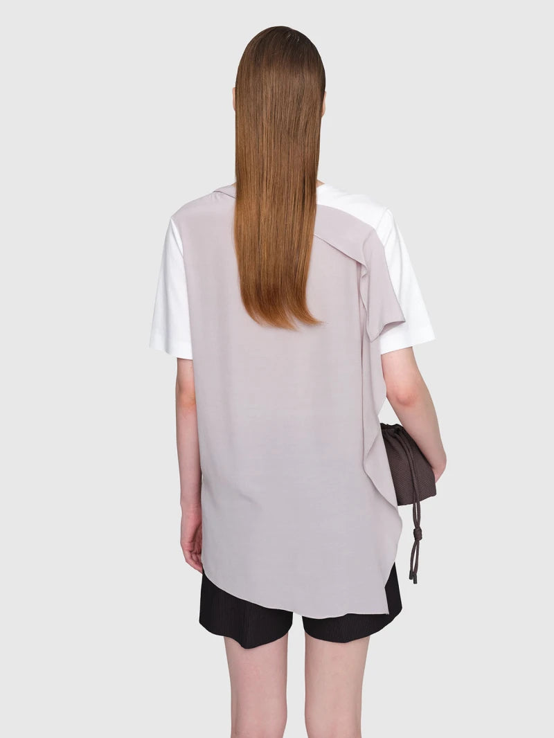 Organic Cotton Jersey "Carson" Top White