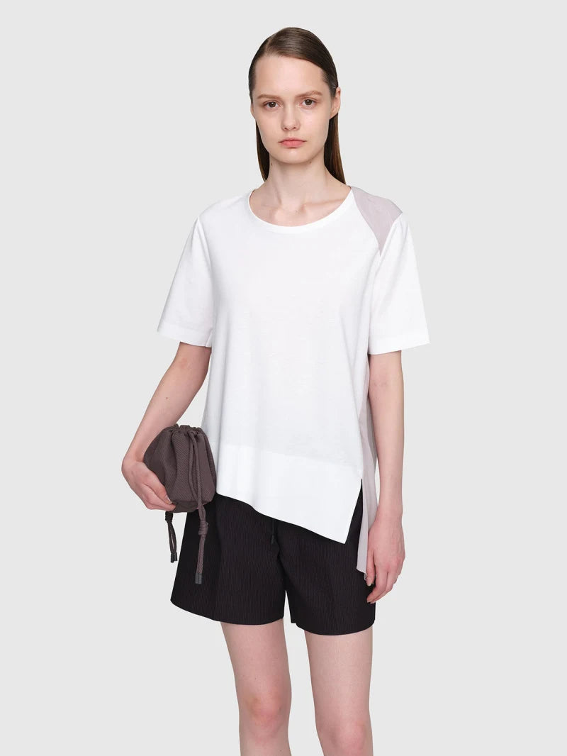 Organic Cotton Jersey "Carson" Top White